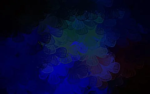 Dark Blue, Red vector abstract pattern with trees, branches. イラスト素材