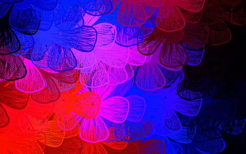 Dark Blue, Red vector abstract backdrop with trees, branches. Stock Illustration