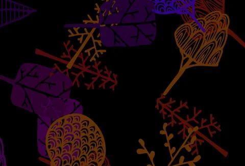 Dark Blue, Red vector abstract pattern with trees, branches. Illustrazione stock