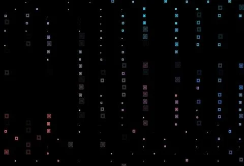 Dark Blue, Red vector backdrop with circles, squares. Stock Illustration