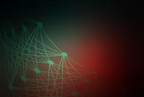 Dark Blue, Red vector backdrop with artificial intelligence data. Stock Illustration