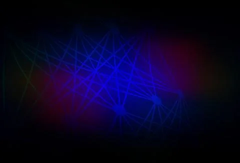 Dark Blue, Red vector backdrop with artificial intelligence data. Stock Illustration