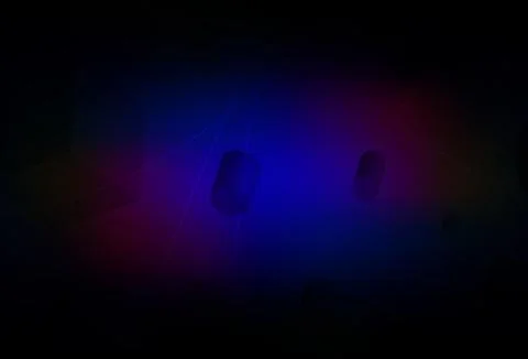 Dark Blue, Red vector backdrop with 3D cubes, cylinders, spheres, rectangles. Stockillustratie