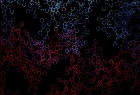 Dark Blue, Red vector backdrop with artificial intelligence data. Stock Illustration