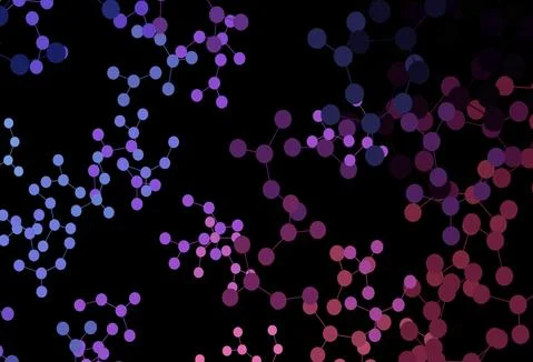 Dark Blue, Red vector backdrop with artificial intelligence data. Stock Illustration