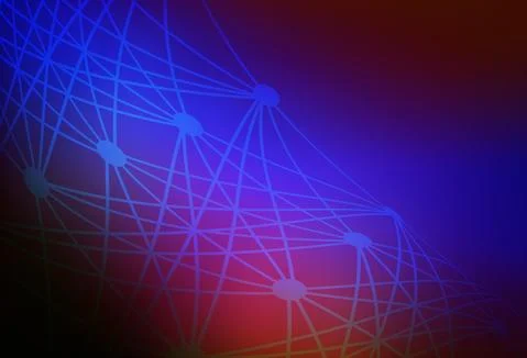 Dark Blue, Red vector backdrop with artificial intelligence data. イラスト素材