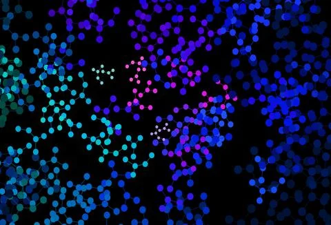 Dark Blue, Red vector backdrop with artificial intelligence data. 스톡 일러스트