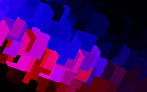 Dark Blue, Red vector backdrop with rhombus. Stock Illustration