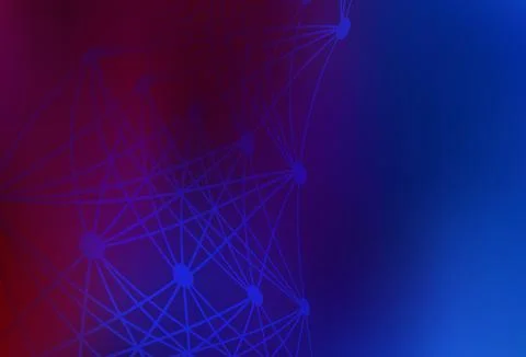 Dark Blue, Red vector backdrop with artificial intelligence data. Stock Illustration