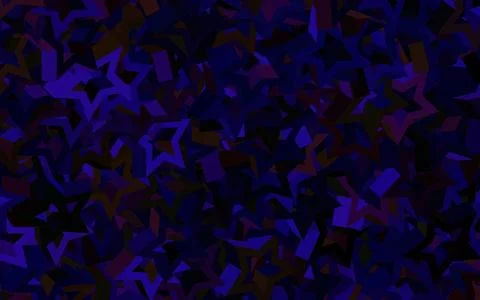 Dark Blue, Red vector backdrop with small and big stars. Stock Illustration