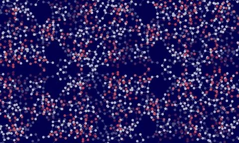 Dark blue, red vector backdrop with artificial intelligence data. 스톡 일러스트