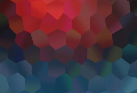Dark Blue, Red vector background with hexagons. 스톡 일러스트