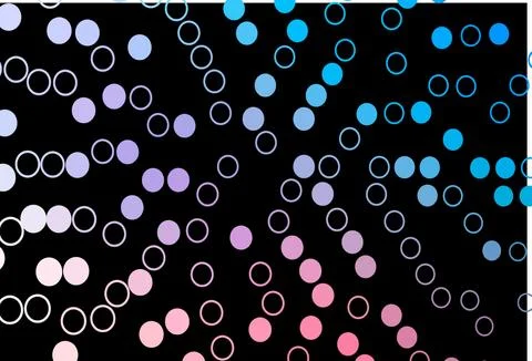 Dark Blue, Red vector background with bubbles. 스톡 일러스트