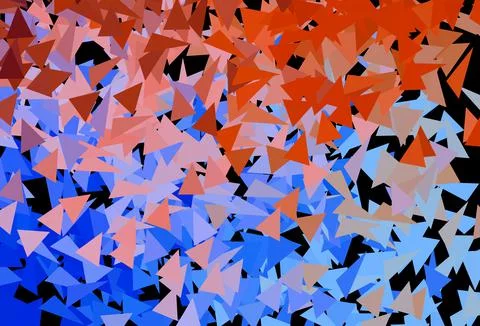 Dark Blue, Red vector background with polygonal style. イラスト素材