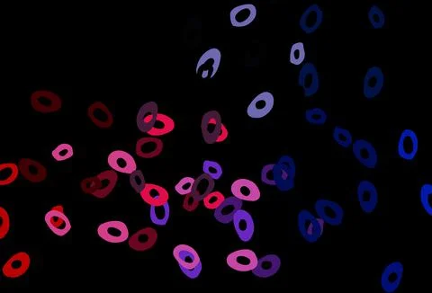 Dark Blue, Red vector background with bubbles. Illustrazione stock