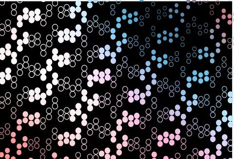 Dark Blue, Red vector background with bubbles. Stock Illustration