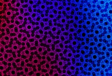 Dark Blue, Red vector background with bubbles. Stock Illustration