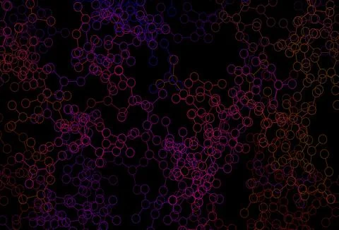 Dark Blue, Red vector background with forms of artificial intelligence. Stockillustratie