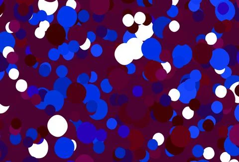 Dark Blue, Red vector background with bubbles. Stock Illustration