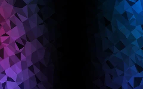 Dark Blue, Red vector blurry triangle template. 스톡 일러스트