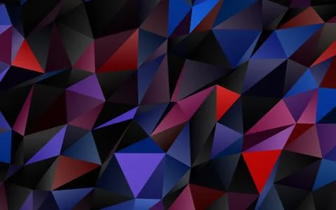 Dark Blue, Red vector blurry triangle pattern. Illustrazione stock