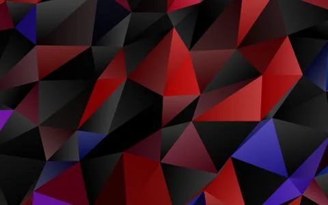 Dark Blue, Red vector blurry triangle pattern. Stock Illustration