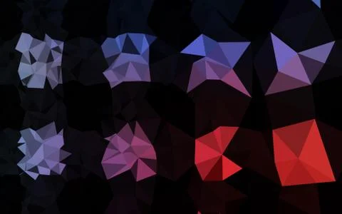 Dark Blue, Red vector blurry triangle pattern. Stock Illustration