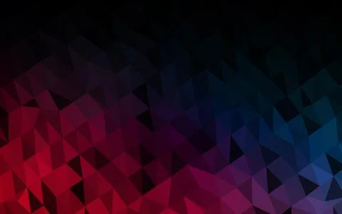 Dark Blue, Red vector blurry triangle pattern. Illustrazione stock