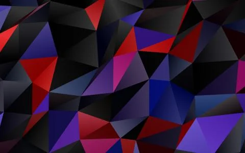 Dark Blue, Red vector blurry triangle pattern. Stock Illustration