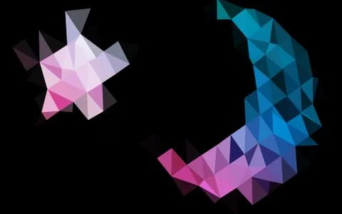 Dark Blue, Red vector blurry triangle template. Stock Illustration