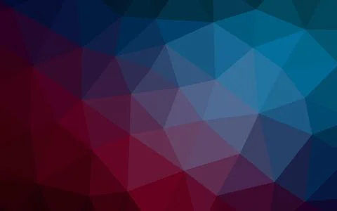 Dark Blue, Red vector blurry hexagon pattern. Stock Illustration