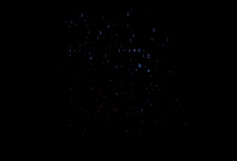 Dark Blue, Red vector cover with math elements. 스톡 일러스트