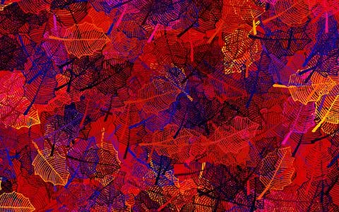Dark Blue, Red vector elegant pattern with leaves. 스톡 일러스트