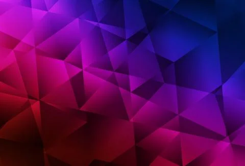 Dark Blue, Red vector gradient triangles pattern. Stock Illustration