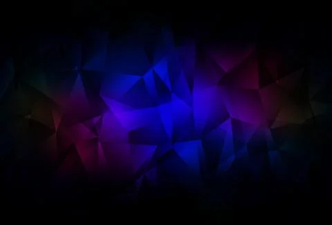 Dark Blue, Red vector gradient triangles pattern. イラスト素材