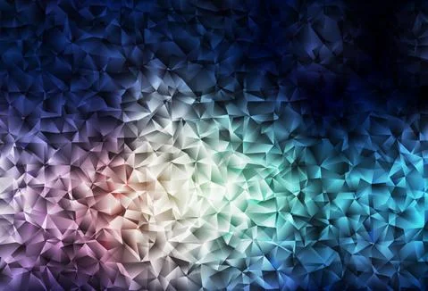 Dark Blue, Red vector gradient triangles template. Illustrazione stock