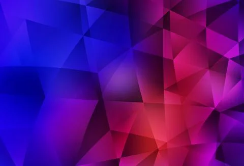 Dark Blue, Red vector gradient triangles pattern. Illustrazione stock