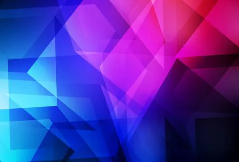 Dark Blue, Red vector gradient triangles template. Illustrazione stock