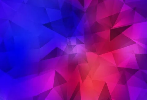 Dark Blue, Red vector gradient triangles pattern. Stock Illustration