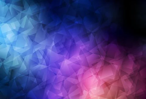 Dark Blue, Red vector gradient triangles pattern. Illustrazione stock