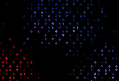 Dark Blue, Red vector layout with elements of cards. Illustrazione stock