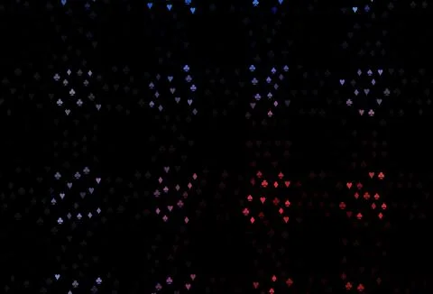 Dark Blue, Red vector layout with elements of cards. Illustrazione stock