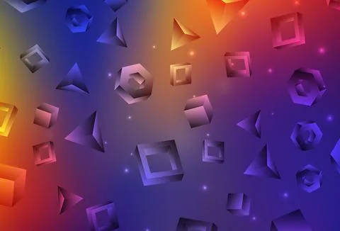 Dark Blue, Red vector layout with rectangles, triangles. 스톡 일러스트