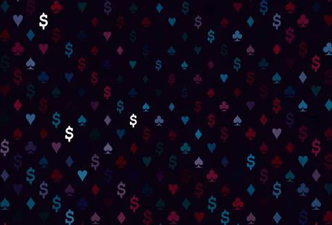 Dark blue, red vector layout with elements of cards. 스톡 일러스트