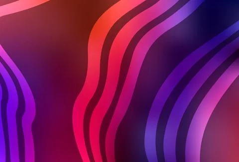 Dark Blue, Red vector layout with bent lines. Illustrazione stock