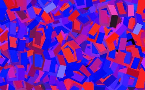 Dark Blue, Red vector layout with hexagonal shapes. Illustrazione stock
