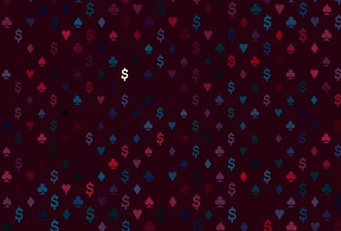 Dark blue, red vector layout with elements of cards. Stock Illustration