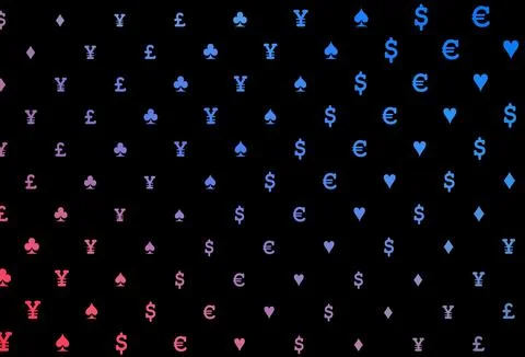 Dark blue, red vector layout with elements of cards. 스톡 일러스트