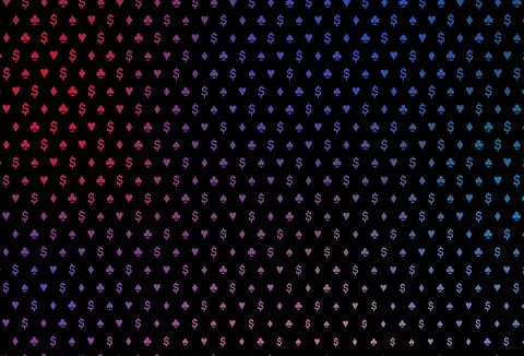 Dark blue, red vector layout with elements of cards. 스톡 일러스트