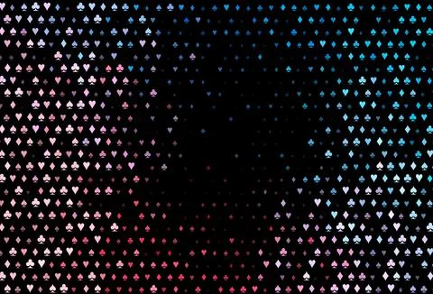 Dark blue, red vector layout with elements of cards. Stock Illustration